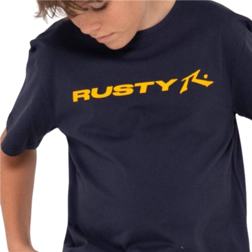 Rusty YOUTH VITAL SHORT SLEEVE TEE, NAVY BLUE