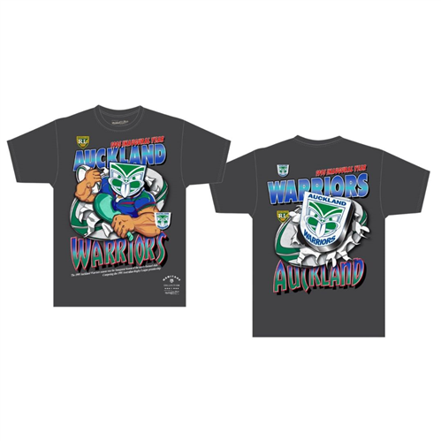 Mitchell & Ness BALL BUSTING TEE NZ WARRIORS, O/DYED BLK