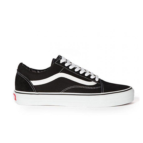 Vans Kids Classics Plus Old Skool Youth Shoe, Black True White