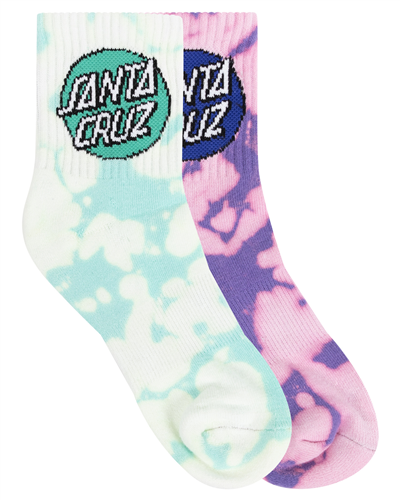 Santa Cruz OTHER DOT MID SOCK, PALE PINK T/DYE