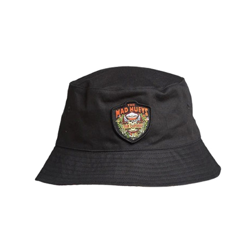 The Mad Hueys THE ISLAND CAPTAIN REVERSIBLE BUCKET HAT, BLACK