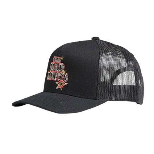 The Mad Hueys SKULL TATTOO WOMENS TWILL TRUCKER, BLACK