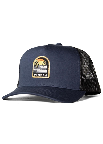 Vissla Wetsuits Solid Sets Eco Trucker Hat, Dark Denim