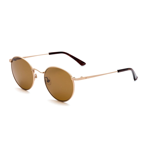 OTIS Flint Sunglasses, Brushed Gold/Brown