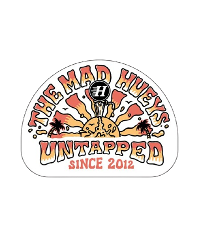 The Mad Hueys UNTAPPED STICKER, WHITE