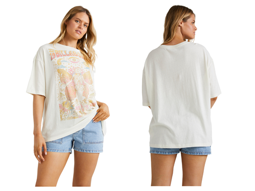 Billabong LOVE IS ALL TEE, SALT CRYSTAL