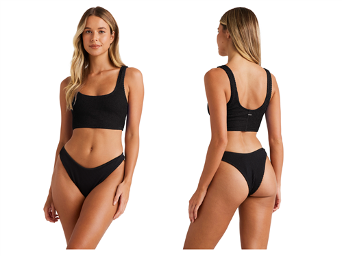 Billabong SUMMER HIGH CROP BIKINI TOP, BLACK SANDS