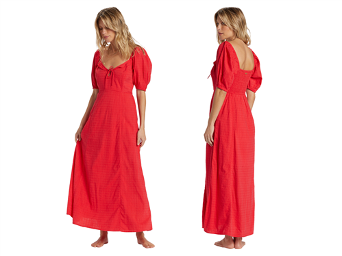 Billabong BURNING LOVE MAXI DRESS, FIESTA RED