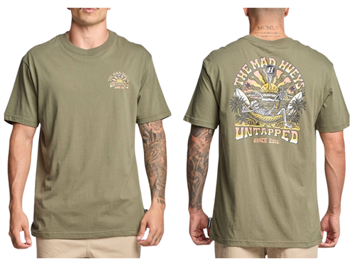 The Mad Hueys UNTAPPED SS TEE, OLIVE