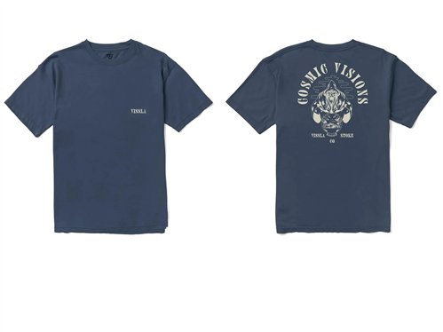 Vissla Cosmic Visions Organic Blend SS Tee, Dark Navy