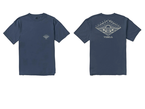 Vissla Ay Frame Organic Blend SS Tee, Dark Navy