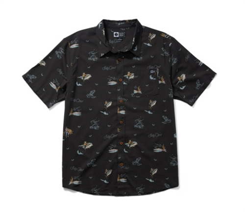 Salty Crew ROUND UP SS WOVEN SHIRT, Black