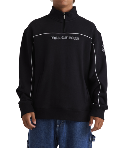 Billabong BRACKET 1/4 ZIP PULLOVER, BLACK