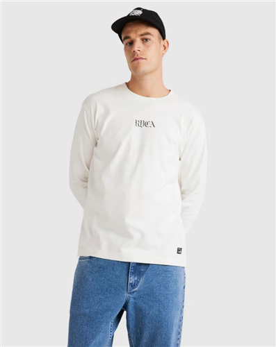 RVCA BENJ LONGSLEEVE TEE, SALT