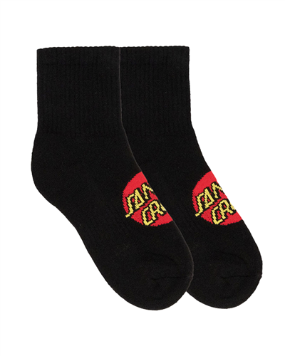 Santa Cruz CLASSIC DOT MID SOCK 2 PACK, BLACK