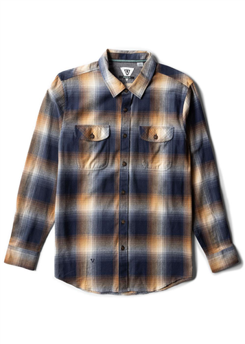 Vissla Central Coast Eco LS Flannel Shirt, Dark Naval