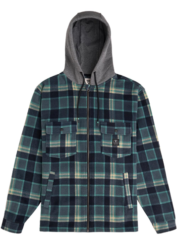 Vissla Hermosa Hooded Shirt, Smokey Jade