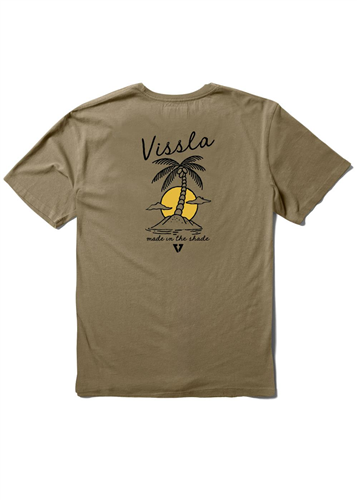 Vissla Made In The Shade Organic Blend SS Tee, Khaki