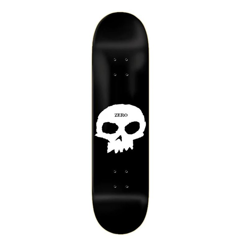 Zero Single Skull R7 Deck, Black/ White (Sizes 7.5, 7.75, 8.0)