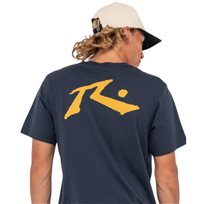 Rusty COMPETITION SHORT SLEEVE TEE, NAVY GOLD