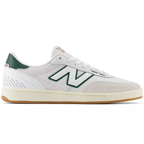 New Balance NB Numeric 440 V2 Shoe, White/Green Suede