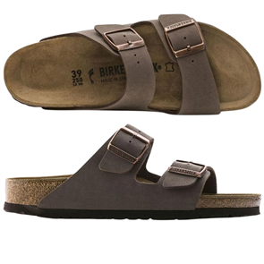 Birkenstock Arizona Birkibuc Narrow Sandal, Mocha