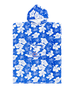 Roxy RG STAY MAGICAL PRINTED HOODED TOWEL, NEBULAS BLUE HIPPY HIBISCUS