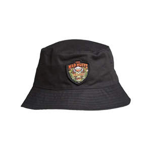 The Mad Hueys THE ISLAND CAPTAIN REVERSIBLE BUCKET HAT, BLACK