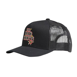 The Mad Hueys SKULL TATTOO WOMENS TWILL TRUCKER, BLACK