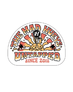 The Mad Hueys UNTAPPED STICKER, WHITE