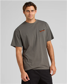 The Mad Hueys SMOKED SALMON OVERSIZED SS TEE, CHARCOAL