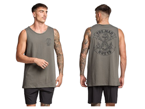 The Mad Hueys ANCHOR BONES TANK, CHARCOAL