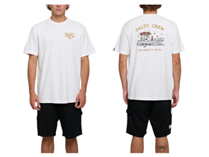 Salty Crew FISH ON STANDARD SS TEE, White