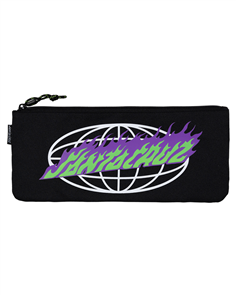 Santa Cruz GLOBAL FLAME STRIP PENCIL CASE, BLACK