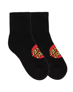 Santa Cruz CLASSIC DOT MID SOCK 2 PACK, BLACK