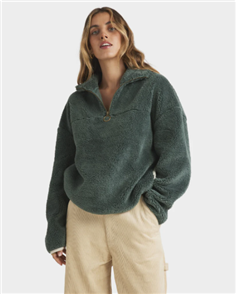 Billabong OLD DAYS HALF ZIP CREW, FOREST