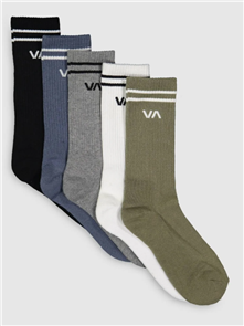 RVCA UNION SOCK 5 PACK, MULTI