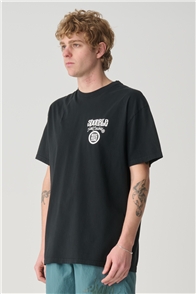 S-DOUBLE COMBO PLATTER TEE, WASHED BLACK