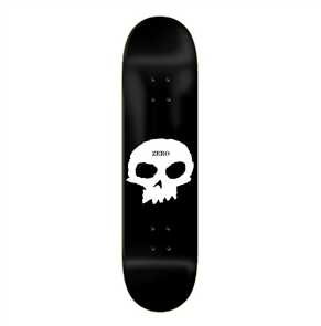 Zero Single Skull R7 Deck, Black/ White (Sizes 7.5, 7.75, 8.0)