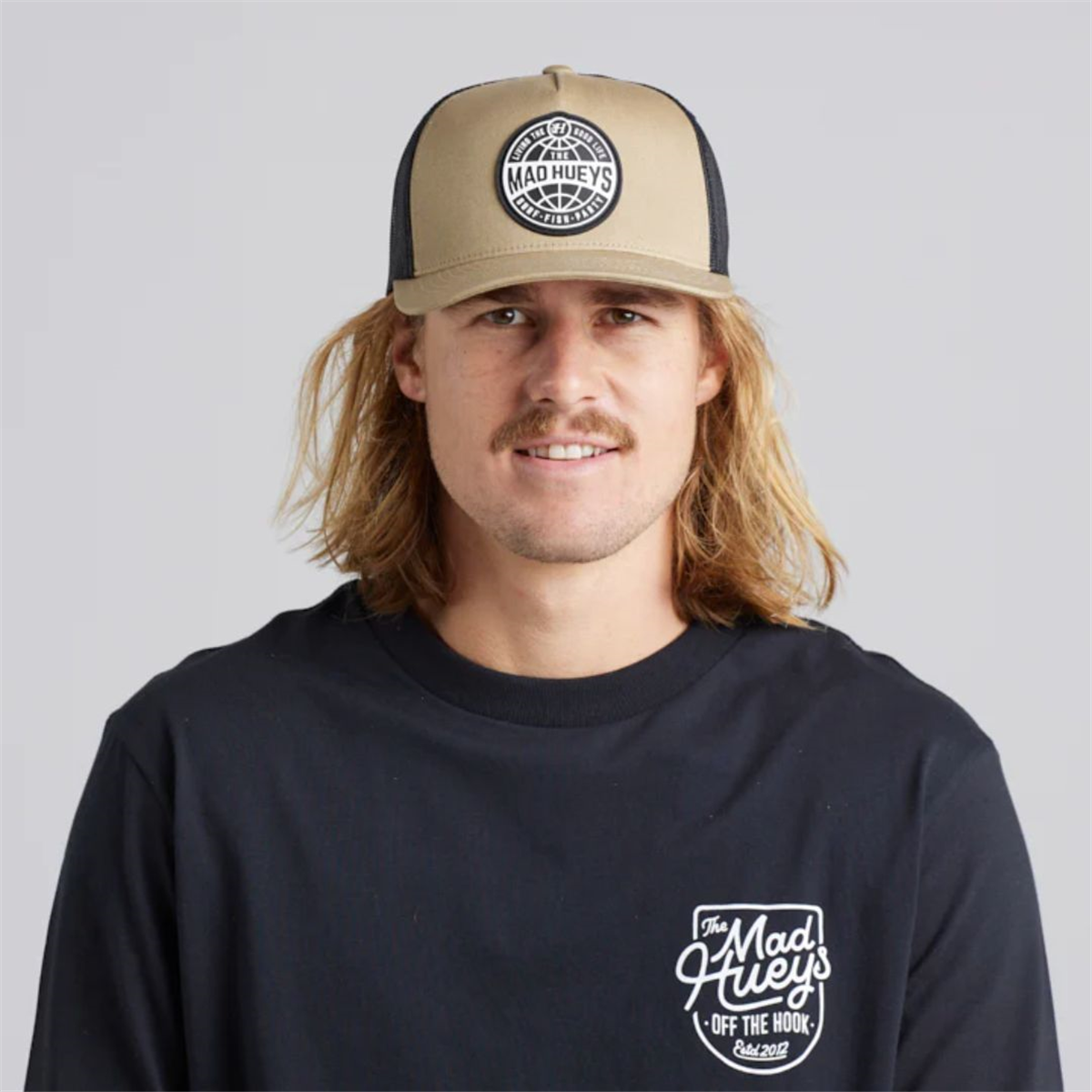 The Mad Hueys Hueys Global Twill Trucker, Khaki Underground Skate