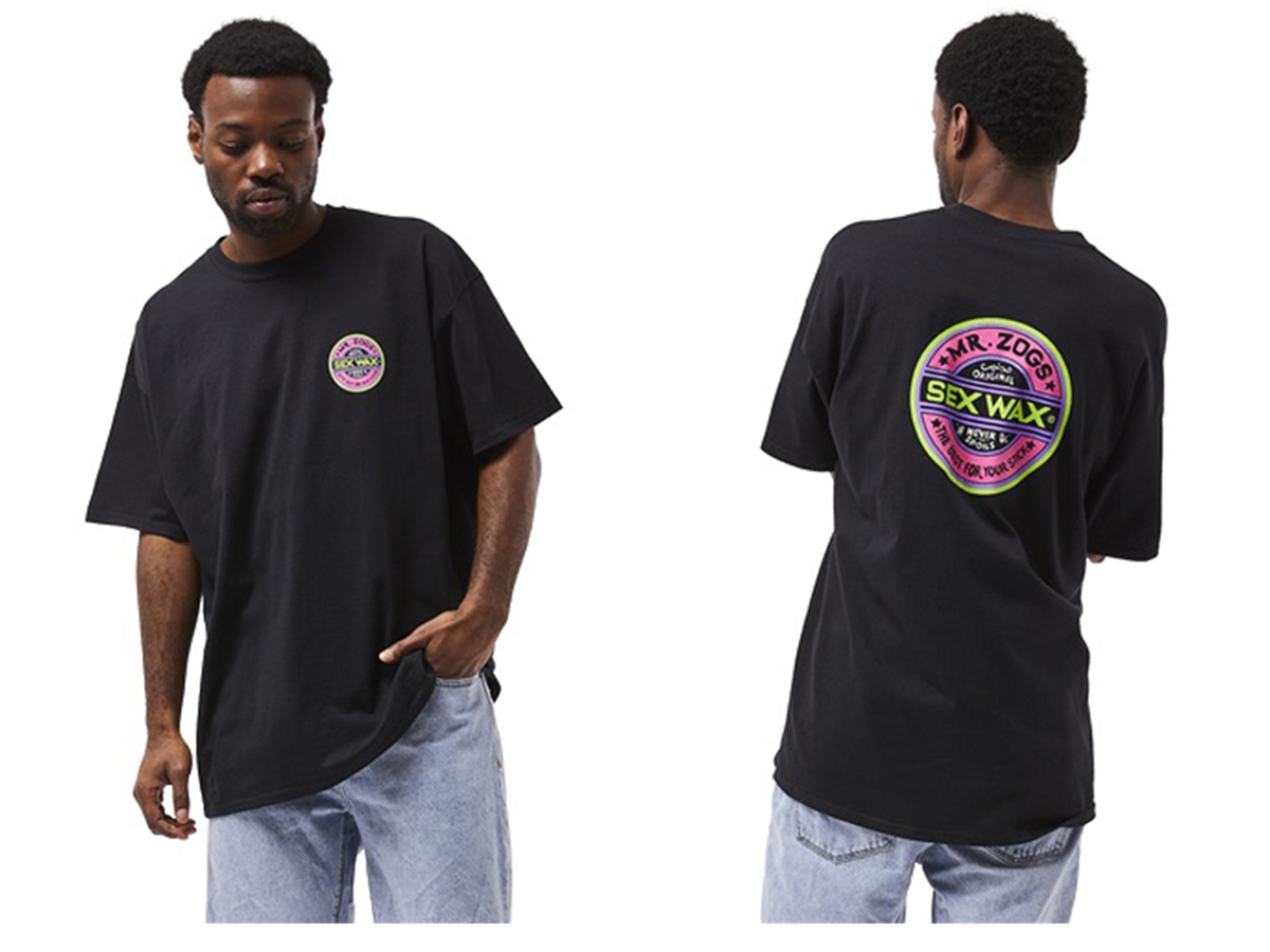 Sex Wax Fluro Tee, Black | Underground Skate