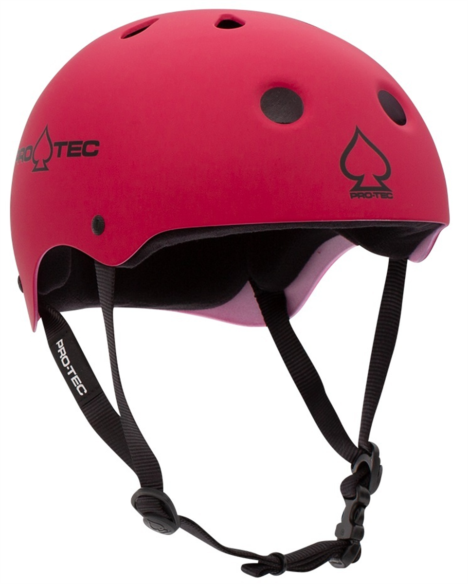 Pro-Tec Classic Fit Certified Junior Helmet, Matte Pink | Underground Skate