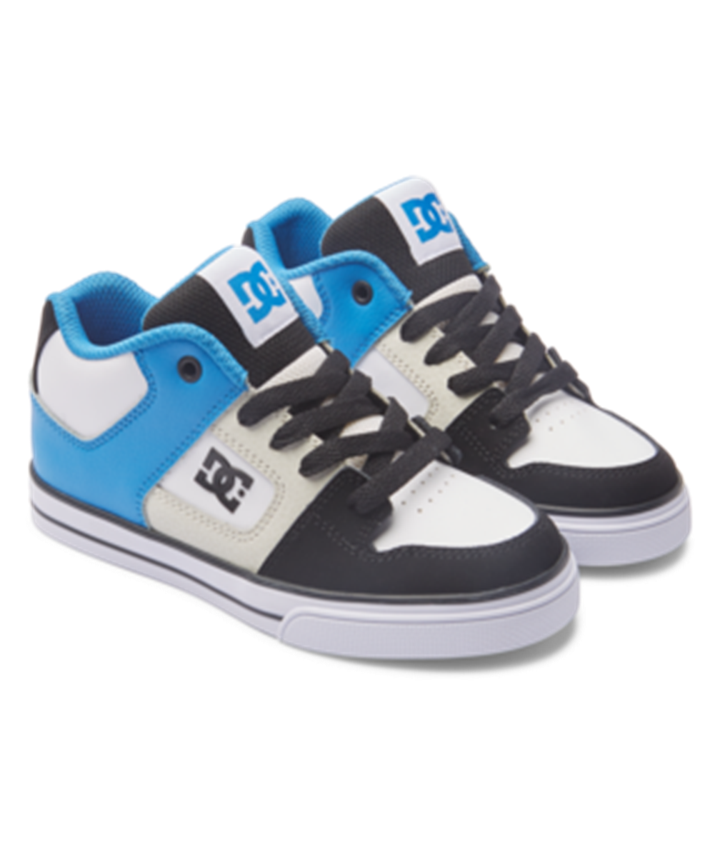 Dc Pure Mid Skate Shoe, Black/Blue | Underground Skate