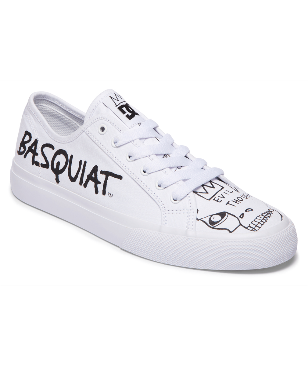 Dc X Basquiat (Jmb) Manual Shoe, White/Black/White | Underground Skate